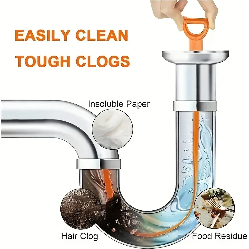 Eliminate Clogs Instantly - Drain Clog Remover Tool For Shower, Kitchen Sink,  Bath Tub & More! - Temu Italy