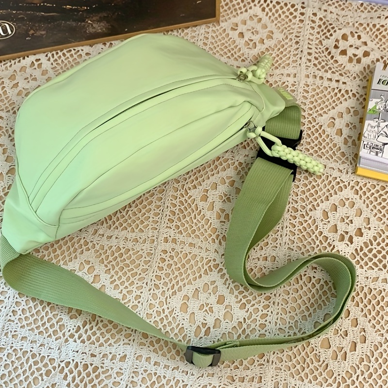 Fashion Men Chest Bag Solid Color Waterproof Women Waist Packs Zipper  Travel Chest Bag Adjustable Strap