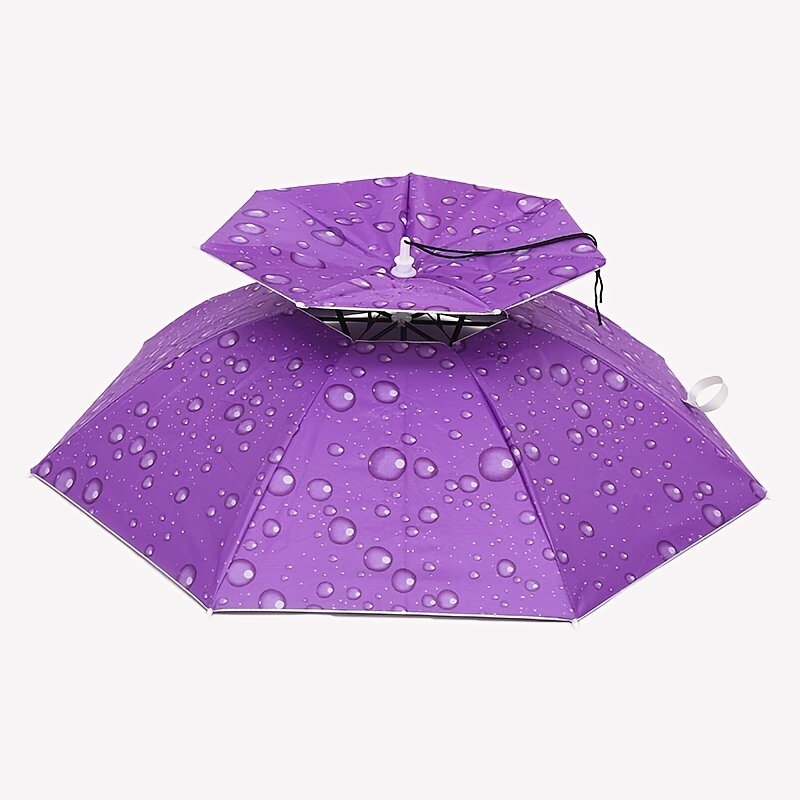 Foldable Fishing Umbrella Hat Anti Rain Sun Protection