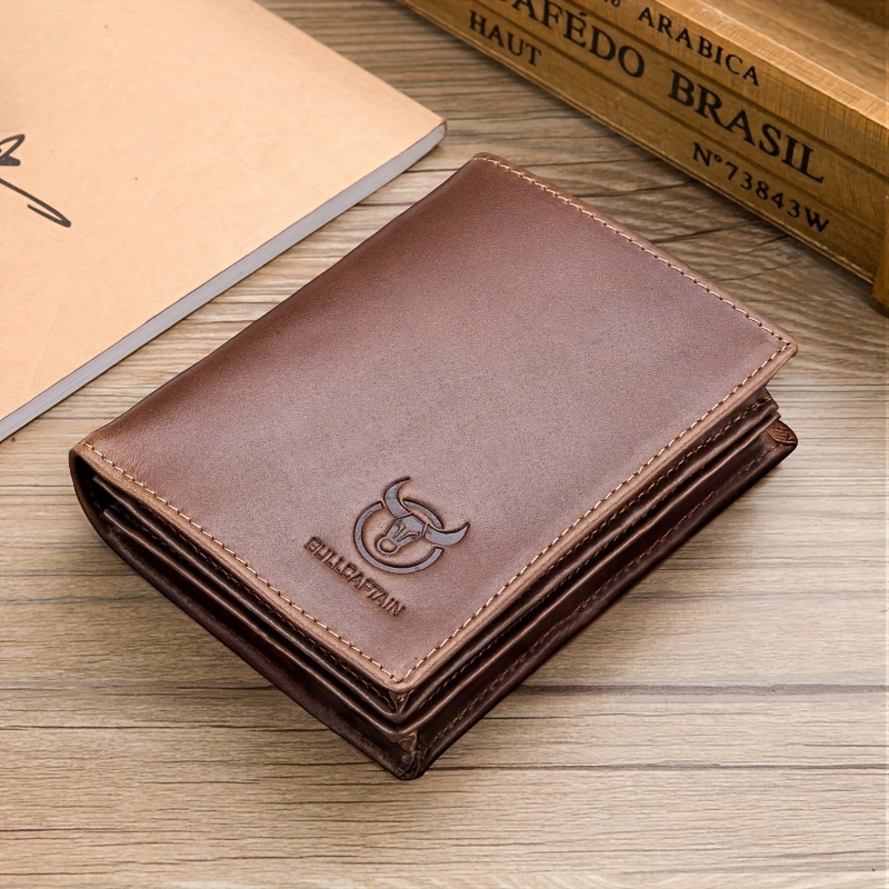 Men's RFID Blocking Leather Trifold Wallet