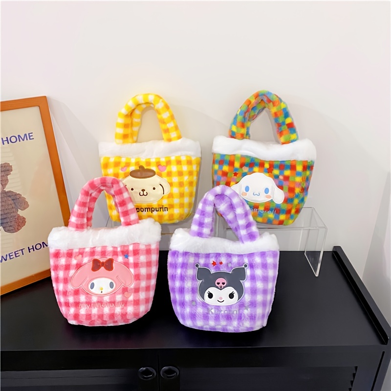 Cute Kirby Handbag Lunch Bag Student Portable Handbag Storage Bag