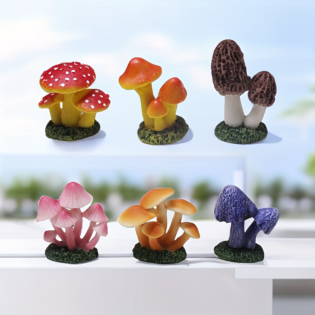 12PCS mushroom accessories Decor Outdoor Fake Mushrooms Miniature