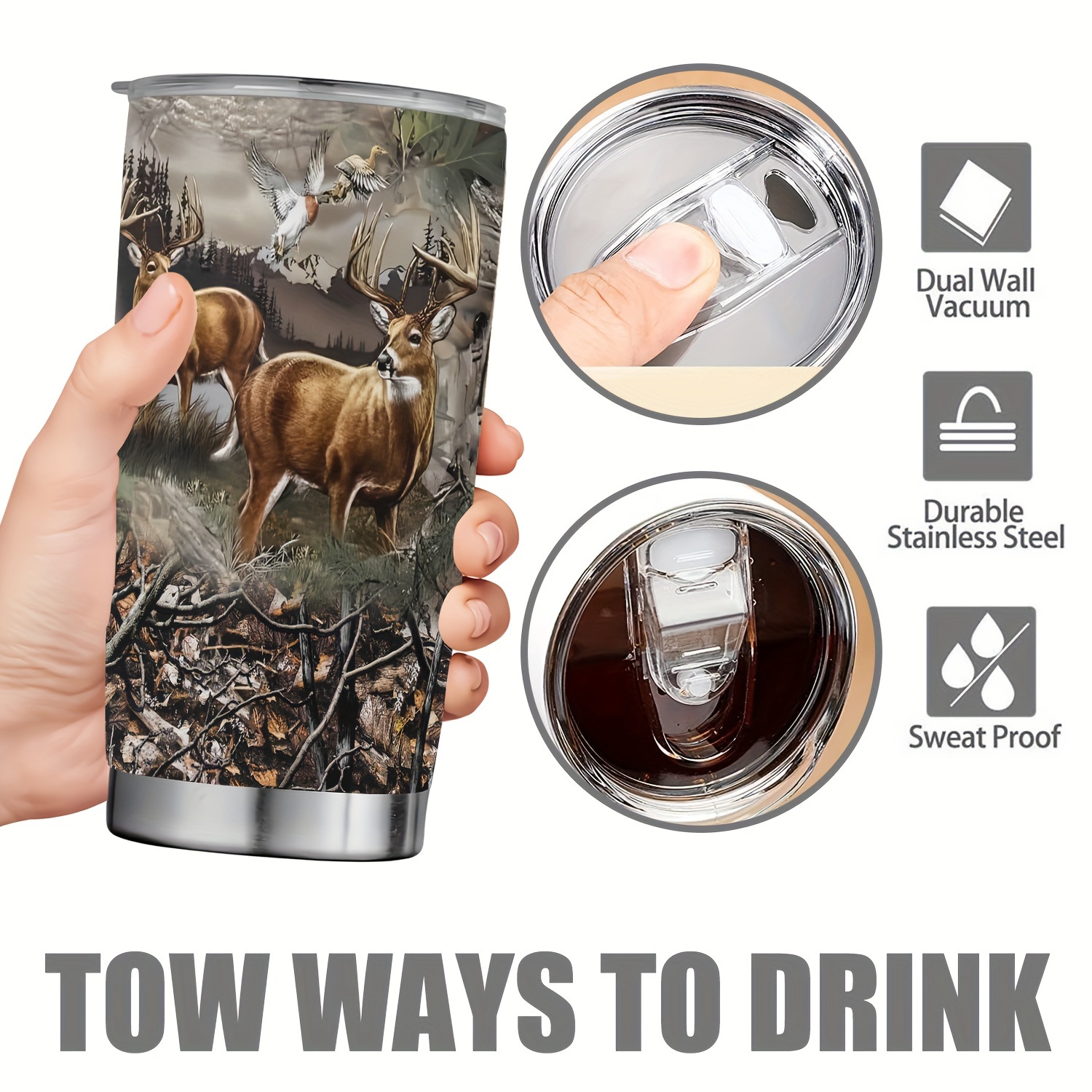 Elk And Friends Stainless Steel Cups