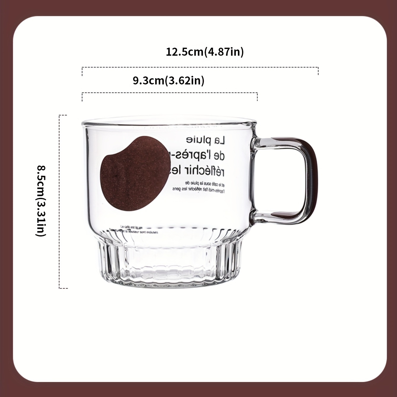 Glass Coffee Mug French Quotes Clear Coffee Cups Cute Water - Temu