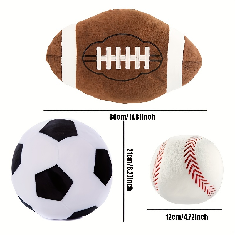 Luxury Football Plush Stuffed Ball Luxury Pillow Soft - Temu