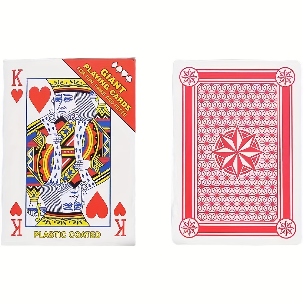 Cartes à jouer géantes de 12,7 x 17,8 cm – Cartes Jumbo fantaisie pour  enfants, adolescents ou personnes âgées – Grand imprimé – Jeu complet de  cartes de poker : : Jeux et Jouets