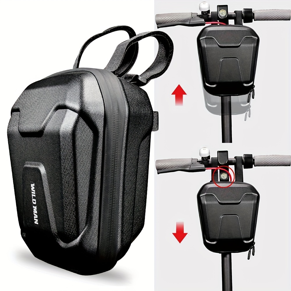 Bolsa para manillar de patinete eléctrico, mochila impermeable de carcasa  dura para bicicleta, EVA, bolsa de