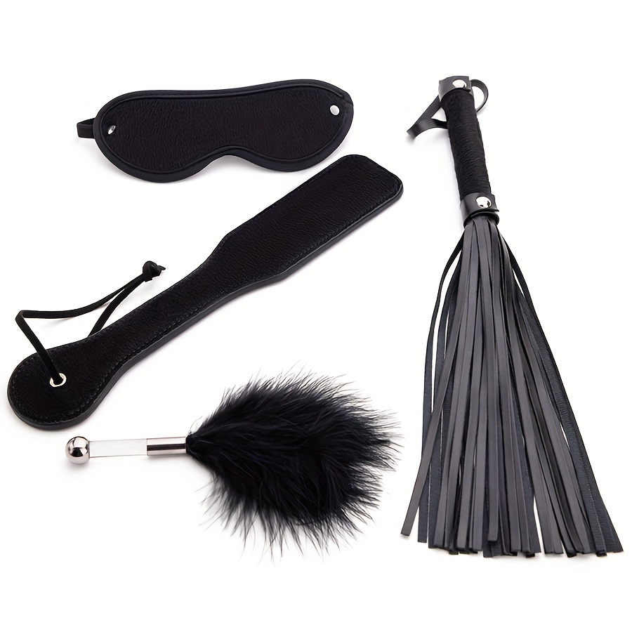 2pcs Fouet De La Reine BDSM Et Paddle À Plumes, Jouet De Jeu