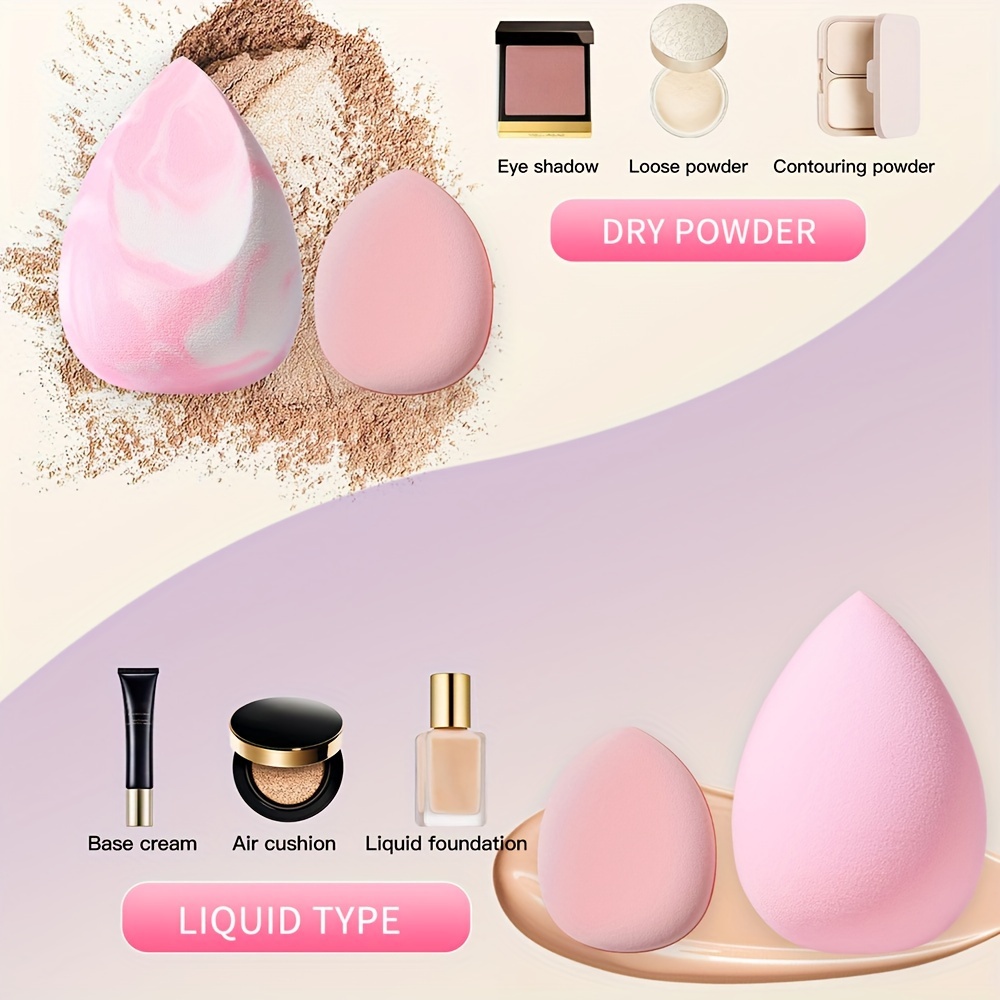 7pcs/set Beauty Egg Makeup Sponge Set Facial Beauty Puff Foundation Cream  Concealer Makeup Tools