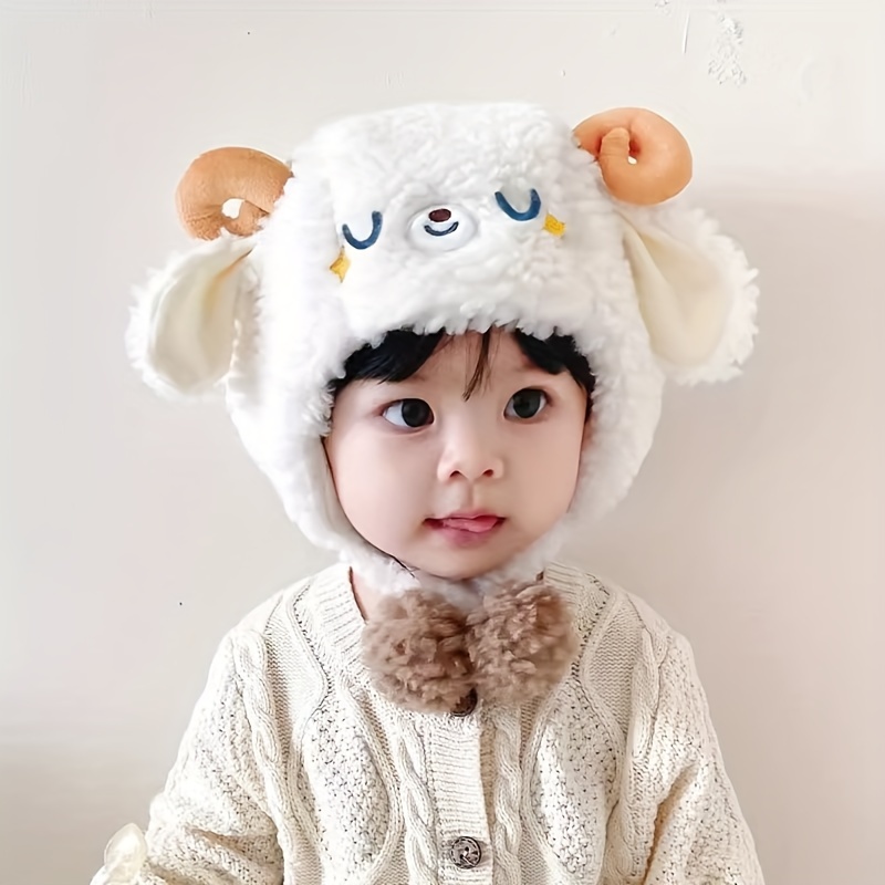Winter Children's Warm Cute Cartoon Hat Plush Thickened Boys - Temu