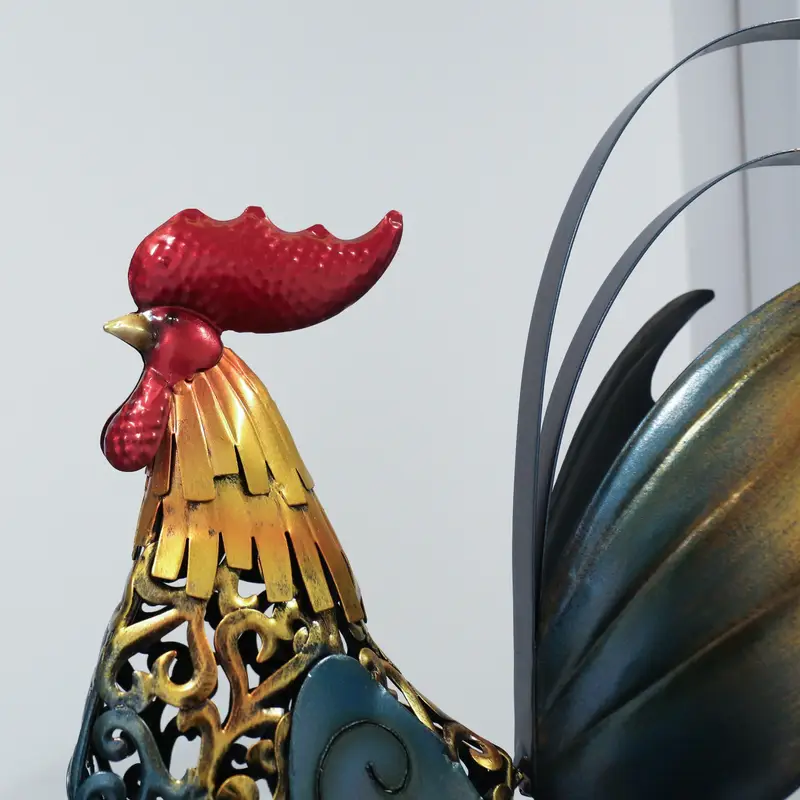Statue deco,Sculpture de coq en fer sculpté, décoration de maison Statue deco,Sculpture de coq en fer sculpté, décoration de maison