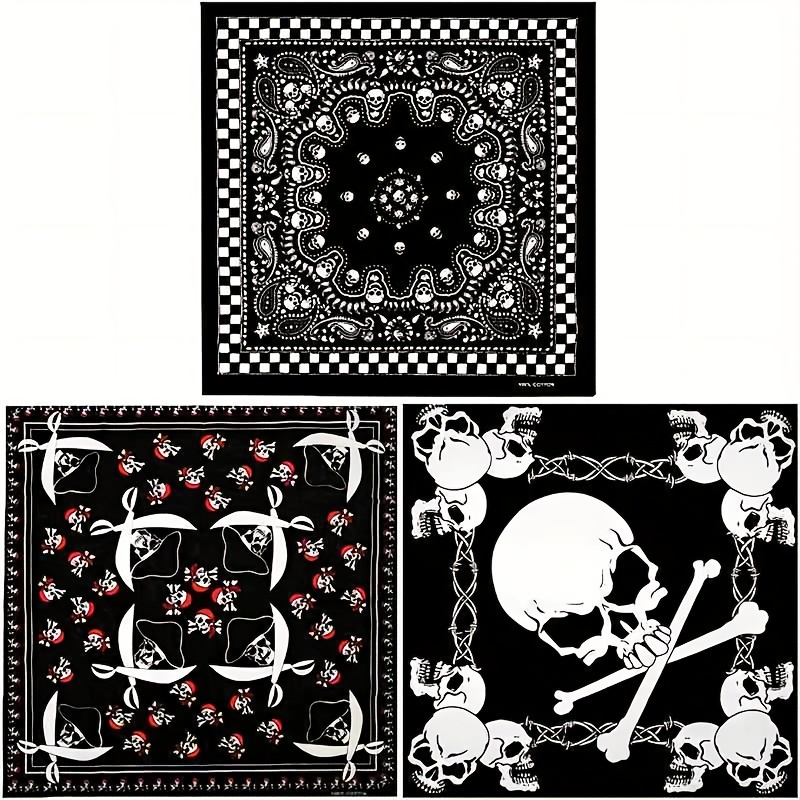 Disfraz de pirata, pañuelo pirata, Halloween, pañuelo 100% algodón