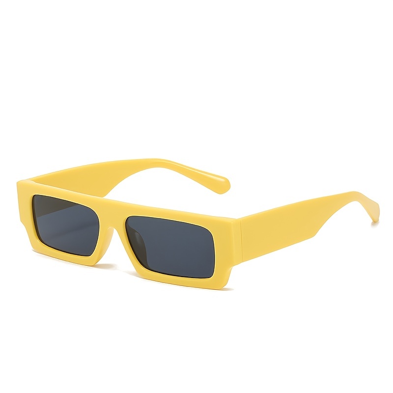 Trendy Retro Small Frame Men's Rectangular Simple Flat Top Street Style  Sunglasses - Temu