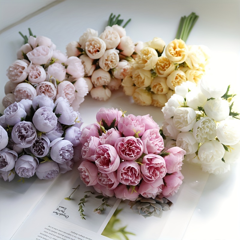 Fiori artificiali bianchi tarassaco grande Bouquet Autum seta plastica  fiore finto per la decorazione domestica di nozze soggiorno organizzare