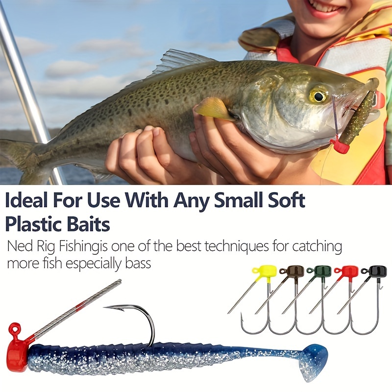 Soft Worms Fishing Lures: Catch Bass Ned Rig Baits Kit! - Temu Canada