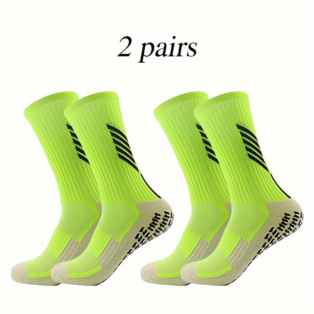 2 Pairs Non Slip Breathable Soccer Socks