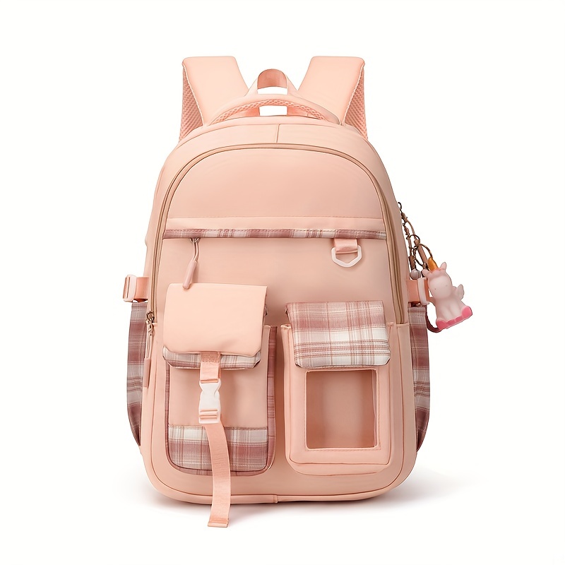 Kids Schoolbag with Spine Protection and Pendant