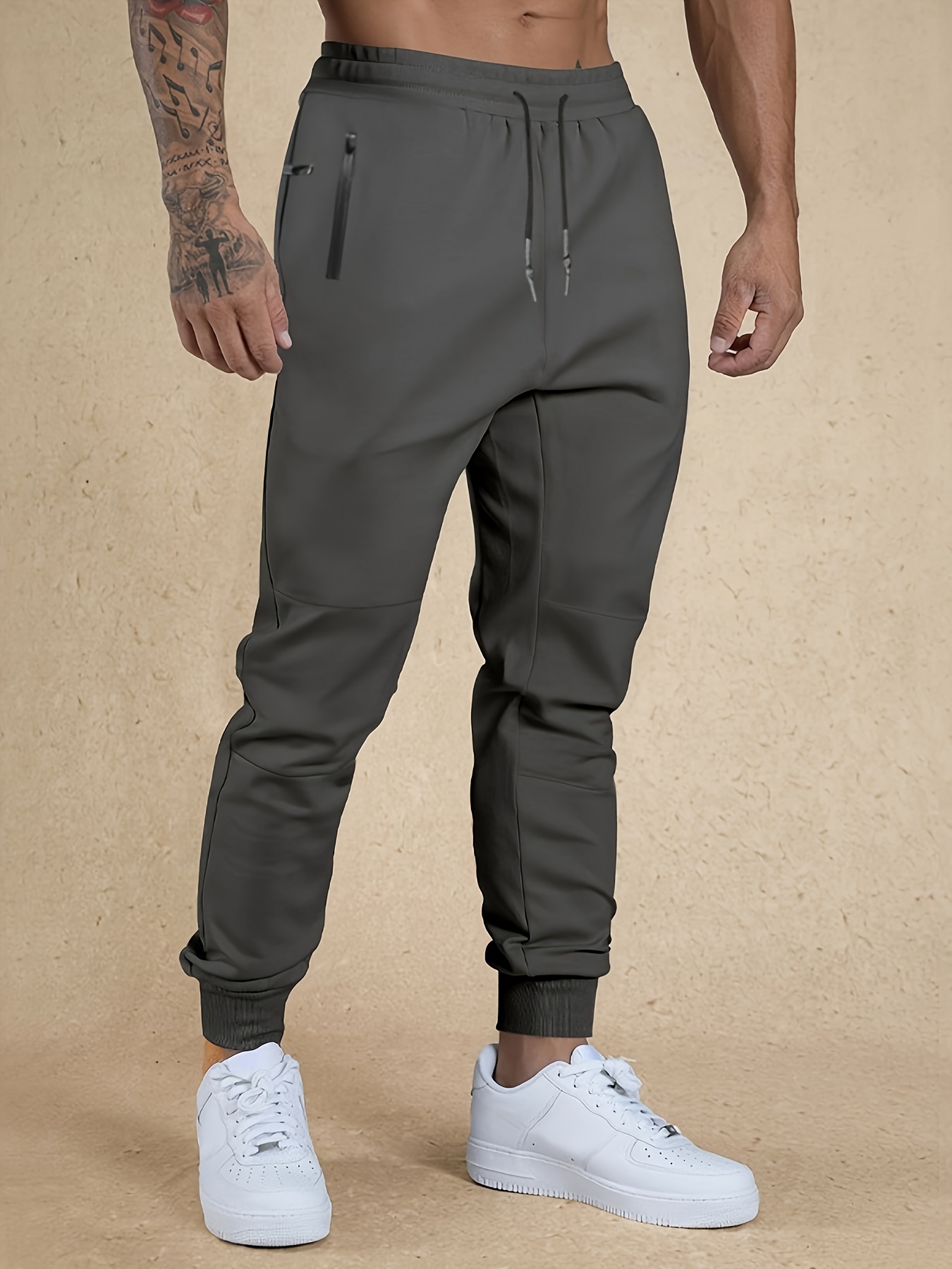 Drawstring Sweatpants Loose Fit Pants Men's Casual Joggers - Temu