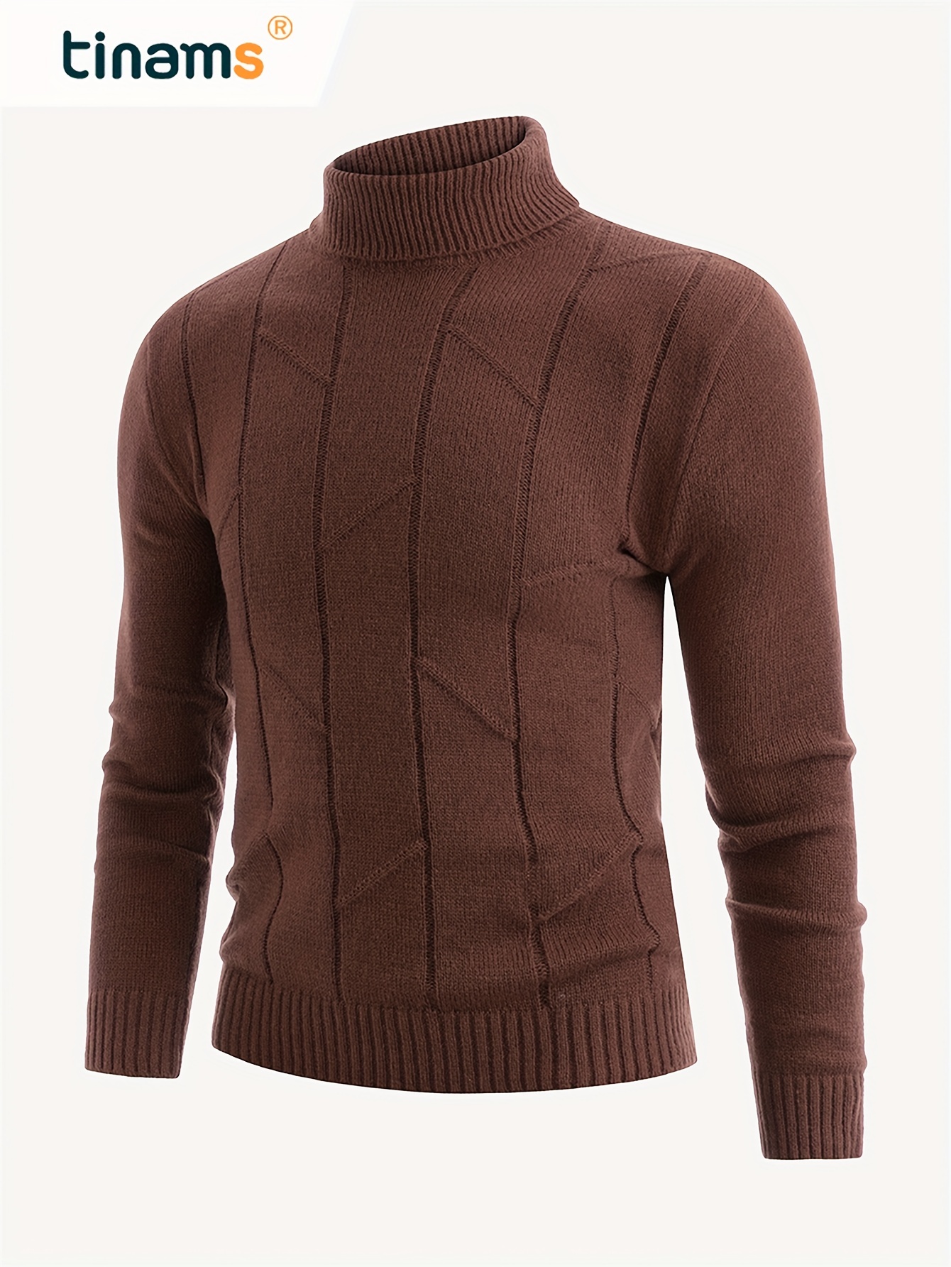 Suéter Combinable Con Todo, Para Hombres, De Color Sólido De Cuello De  Tortuga Para Otoño Invierno