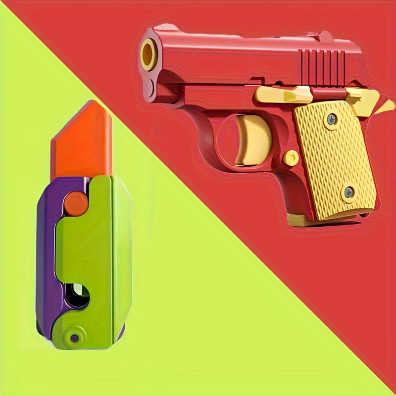 Fidget Toys Adults 3d Printed Fidget Knife Gun Toy Plastic - Temu