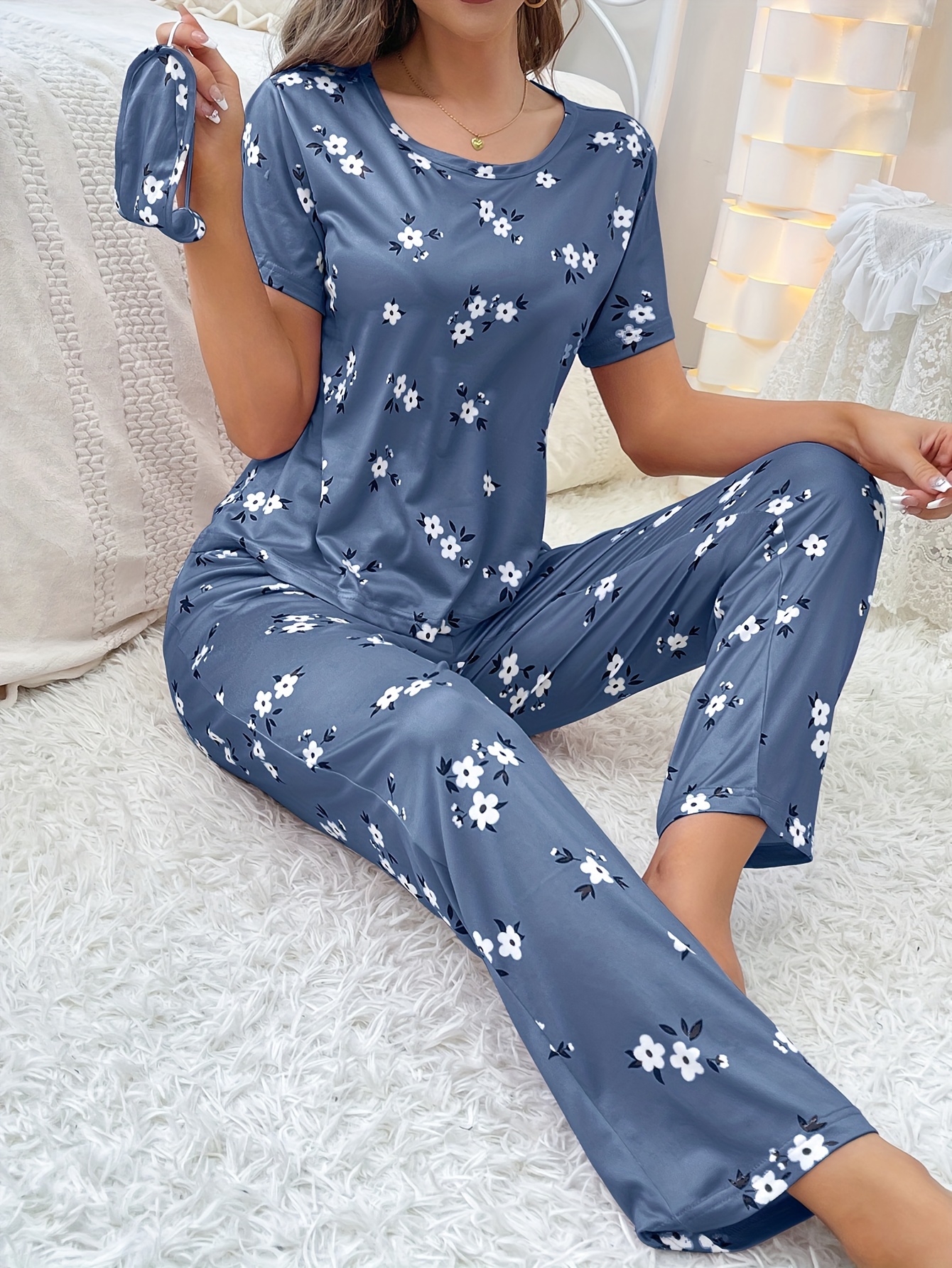 Pijama Camiseta Manga Larga Estampada Y Pantalón Jogger 44040109