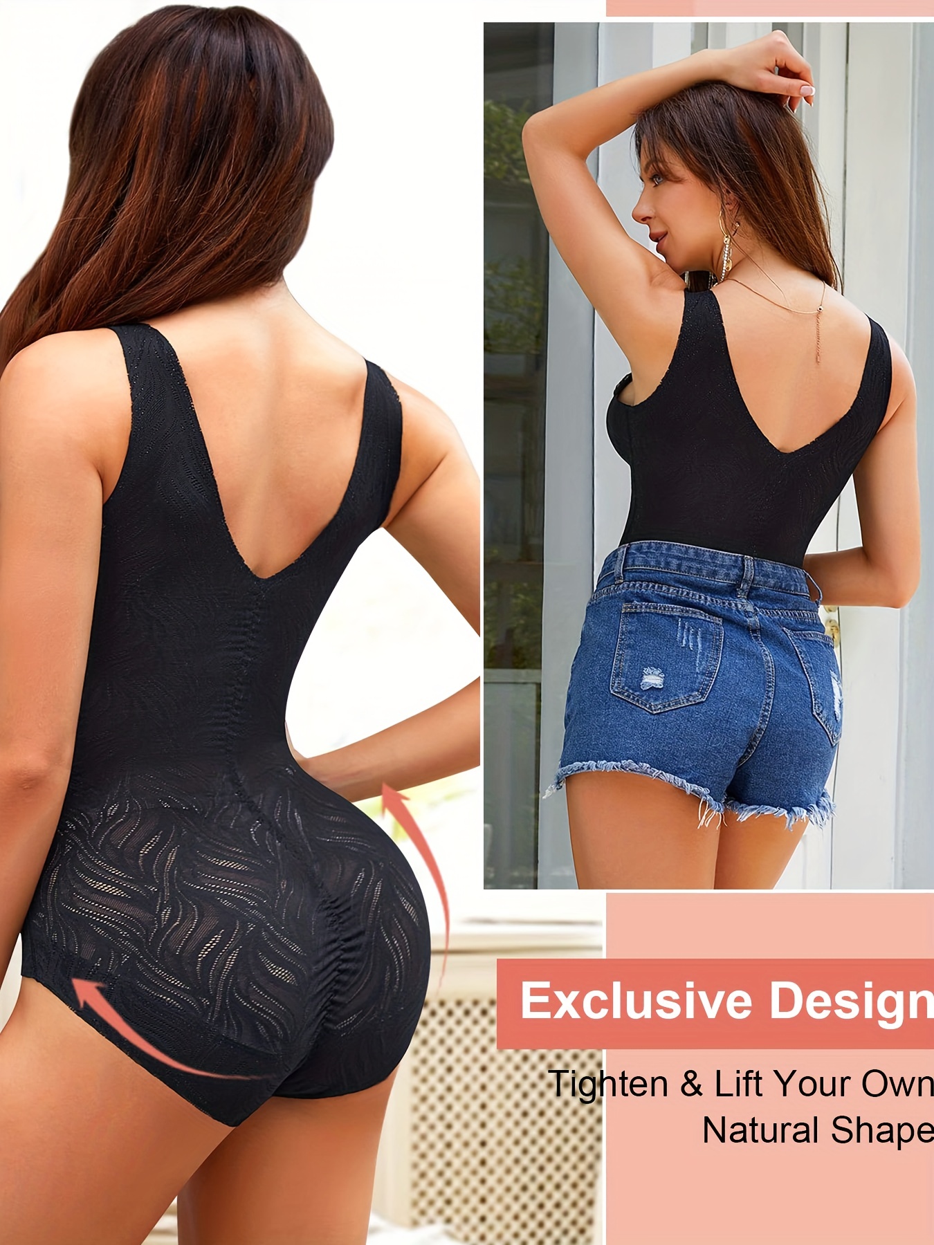 Lace Bodysuit For Women Tummy Shapewear Women's V Neck Camisole