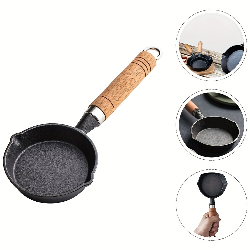 1pc Egg Frying Pan, Mini Induction Frying Eggs Pan, 11.94cm Single Egg  Durable Small Pan With Handle Heat Resistant Non Stick Pot, Portable Pan  For