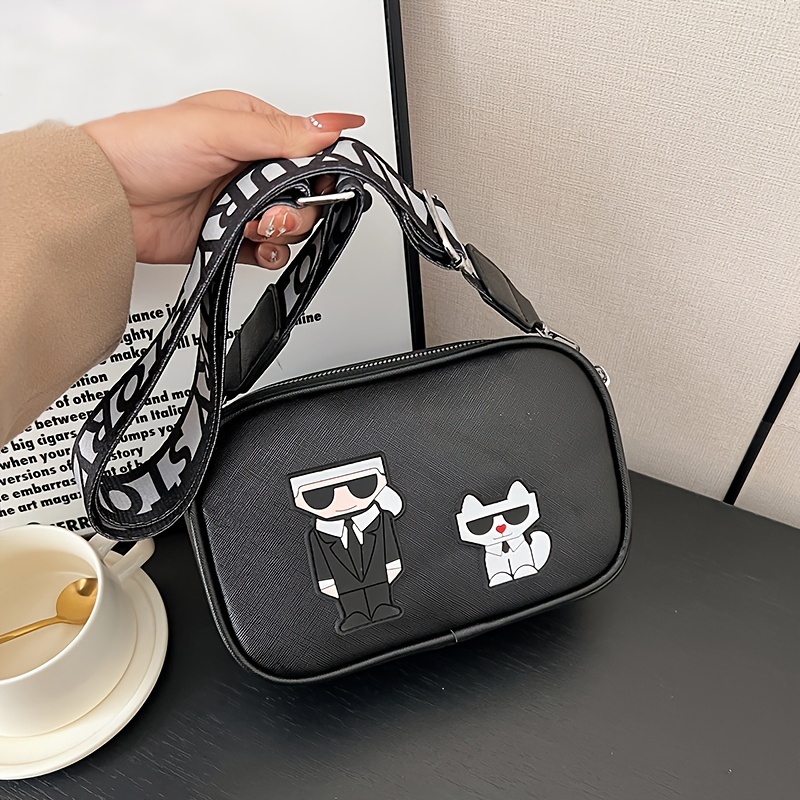 

Trendy Mini Crossbody Bag, Niche Design Shoulder Bag, Women's Wide Strap Square Purse