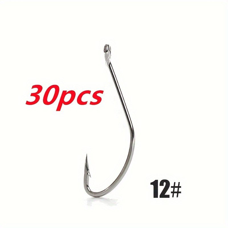 Barbed Fishing Hooks Eye Big Fish Outdoor Fishing Tackle - Temu