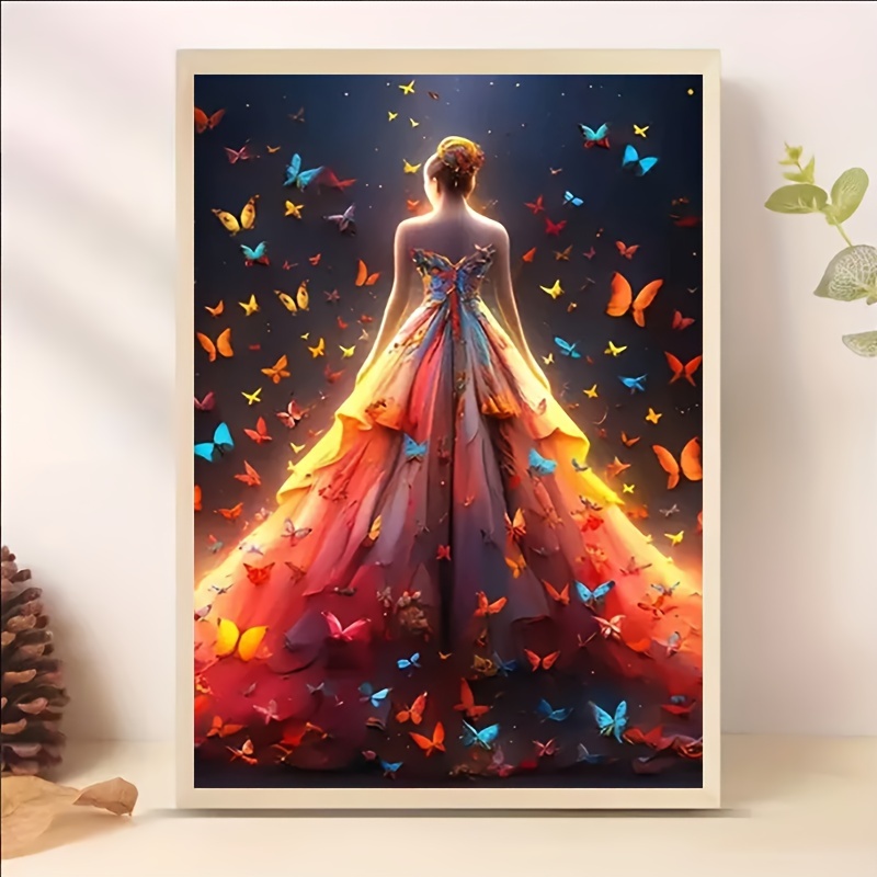 1pc 11 8 7 88in 5d artificial diamond painting set suitable for beginners adults interior decoration painting set frameless details 3
