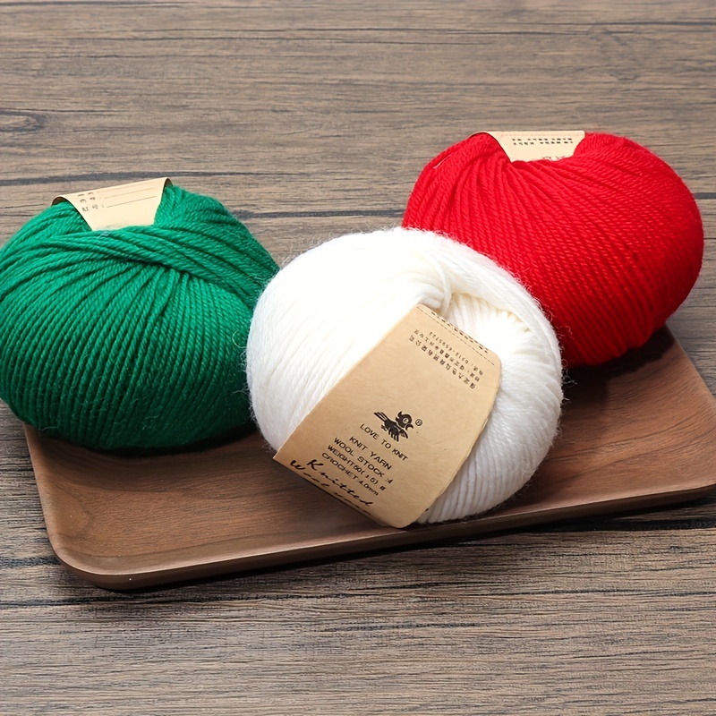 Melenge Wool Yarn With Red Needles Diy Hand Knitting Yarn - Temu