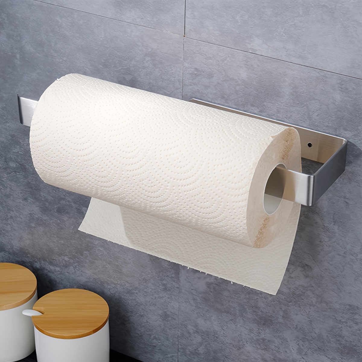 Paper Towel Holder Toilet Paper Holder Free Punching Kitchen - Temu