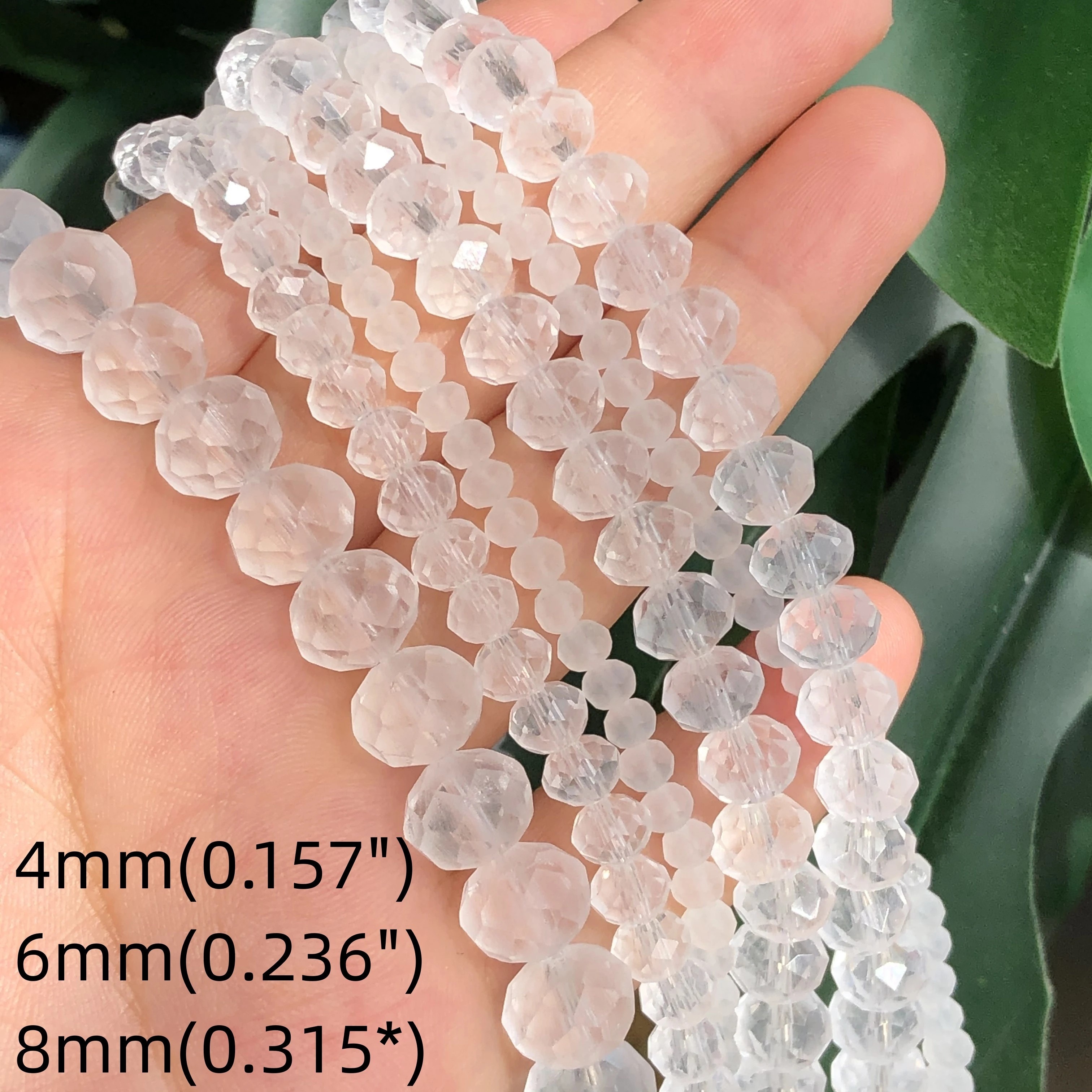 Beads Faceted Crystal Matte, Loose Matte Crystal Beads