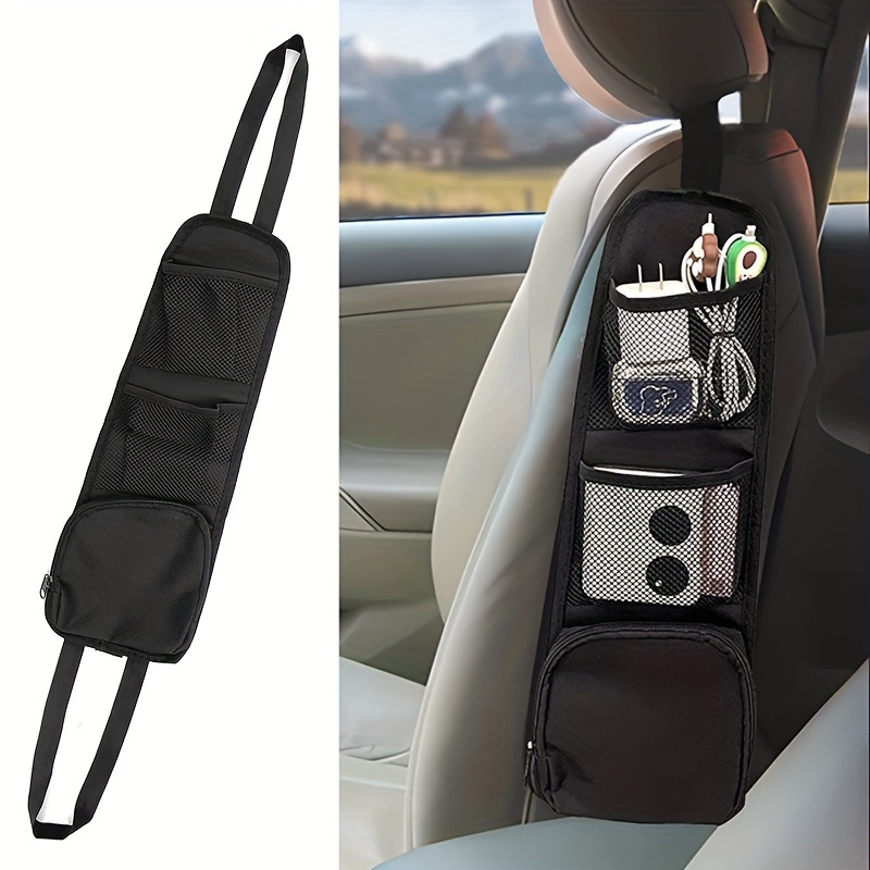 

Car Seat Side Organizer Multifunctional Zipper Storage Bag Multi-pocket Drink Holder Mesh Pocket Car Styling Phone Holder