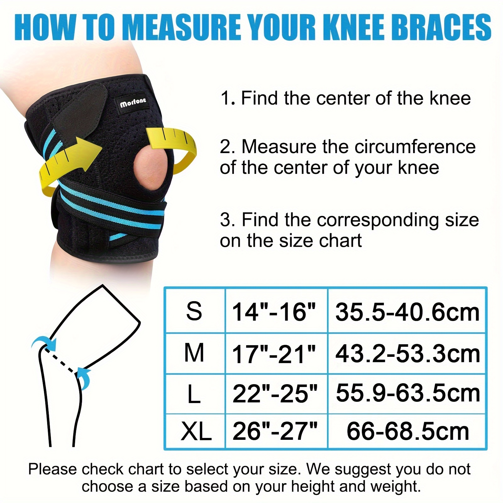 DOUFURT Knee Brace with Side Stabilizers for Meniscus Tear Knee Pain ACL  MCL Injury Recovery Adjustable Knee Support Men and Women