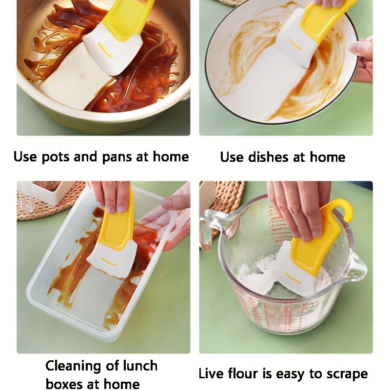 Non stick Silicone Pan Scraper Dish Cleaning Spatula - Temu