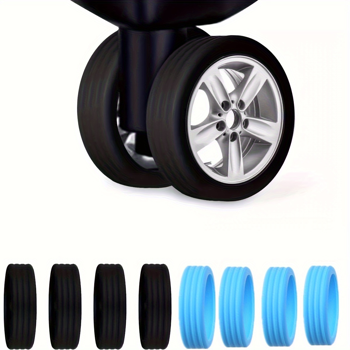  uinhuine 9Pack Luggage Suitcase Wheels Cover Carry on Luggage  Wheels Cover for most 8-spinner Wheels Luggage Sets