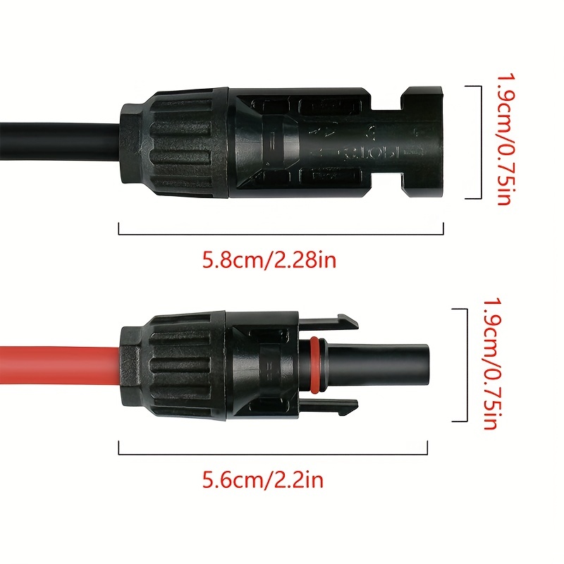 1 Roll, Solar Panel Extension Cable Solar Panel MC4 Connector Photovoltaic  Power Line Male And Female Connectors