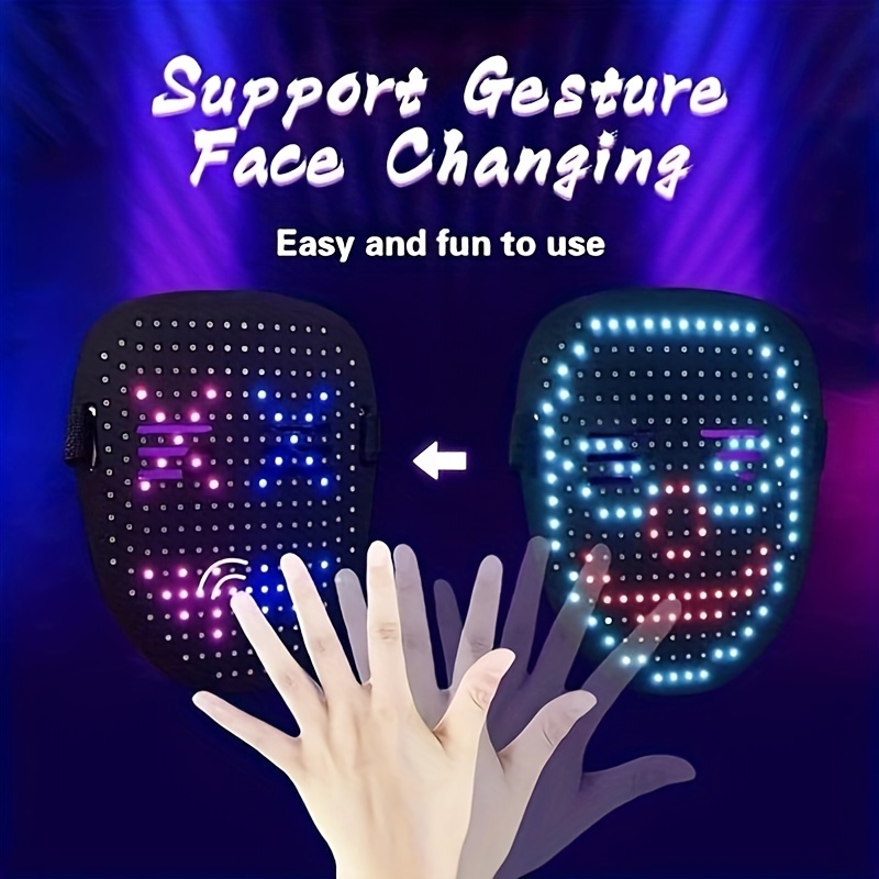 Trendy Cool Gesture Sensing Led Mask Halloween Carnival Bar Club Rave Larp  Party Supplies Stage Performance Accessories Dj Mask, Find Great Deals