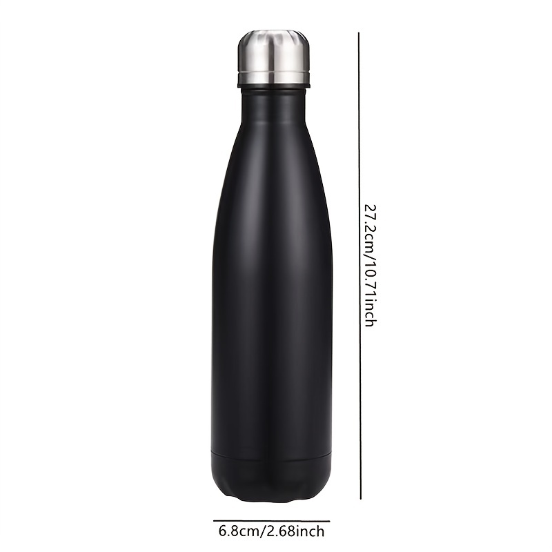 Chilly's Matte Black Insulated Water Bottle 500ml