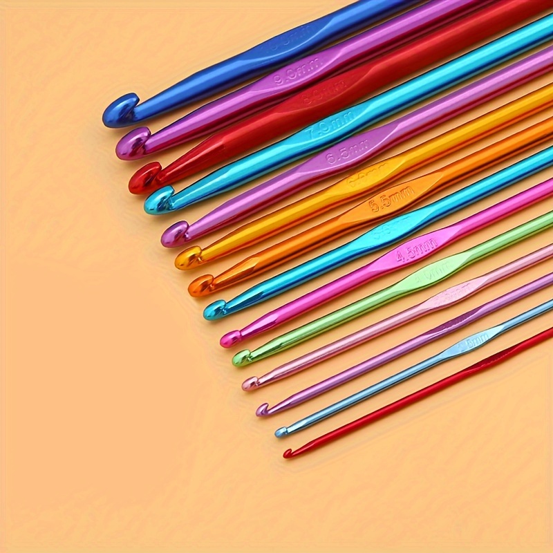 multi color 2-10mm aluminum crochet hook