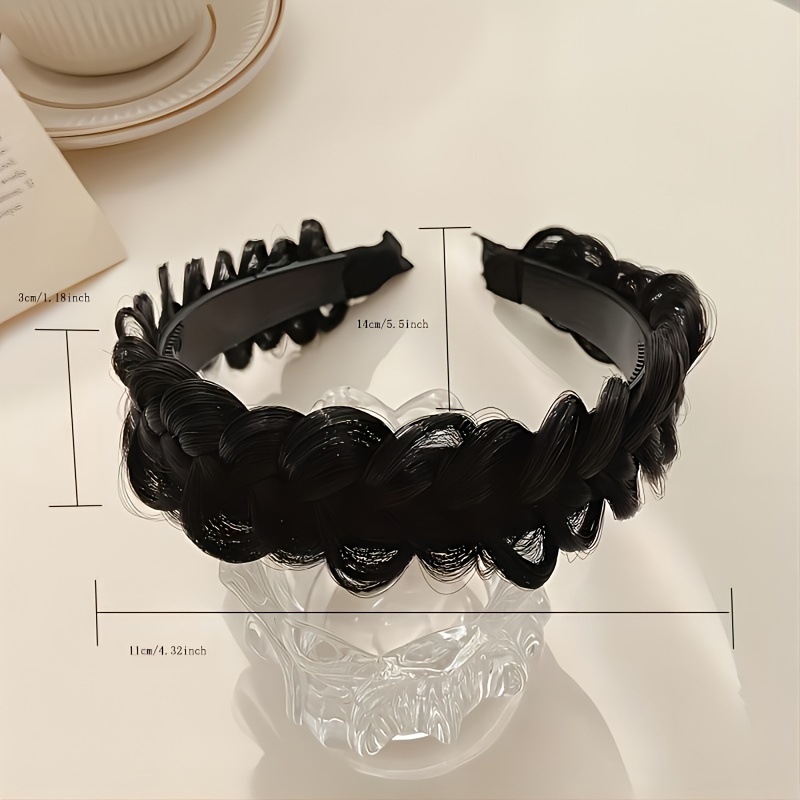 Braid Wig Headband Female Twist Braid Hair Hoop Teeth - Temu