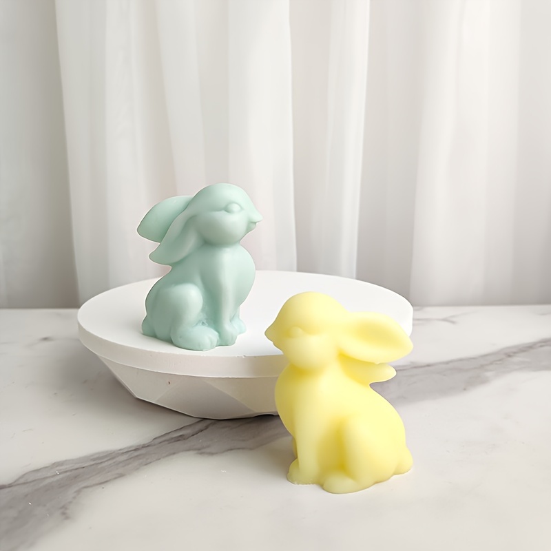 Standing Cute Rabbit Silicone Molds DIY Handmade Scented Candle