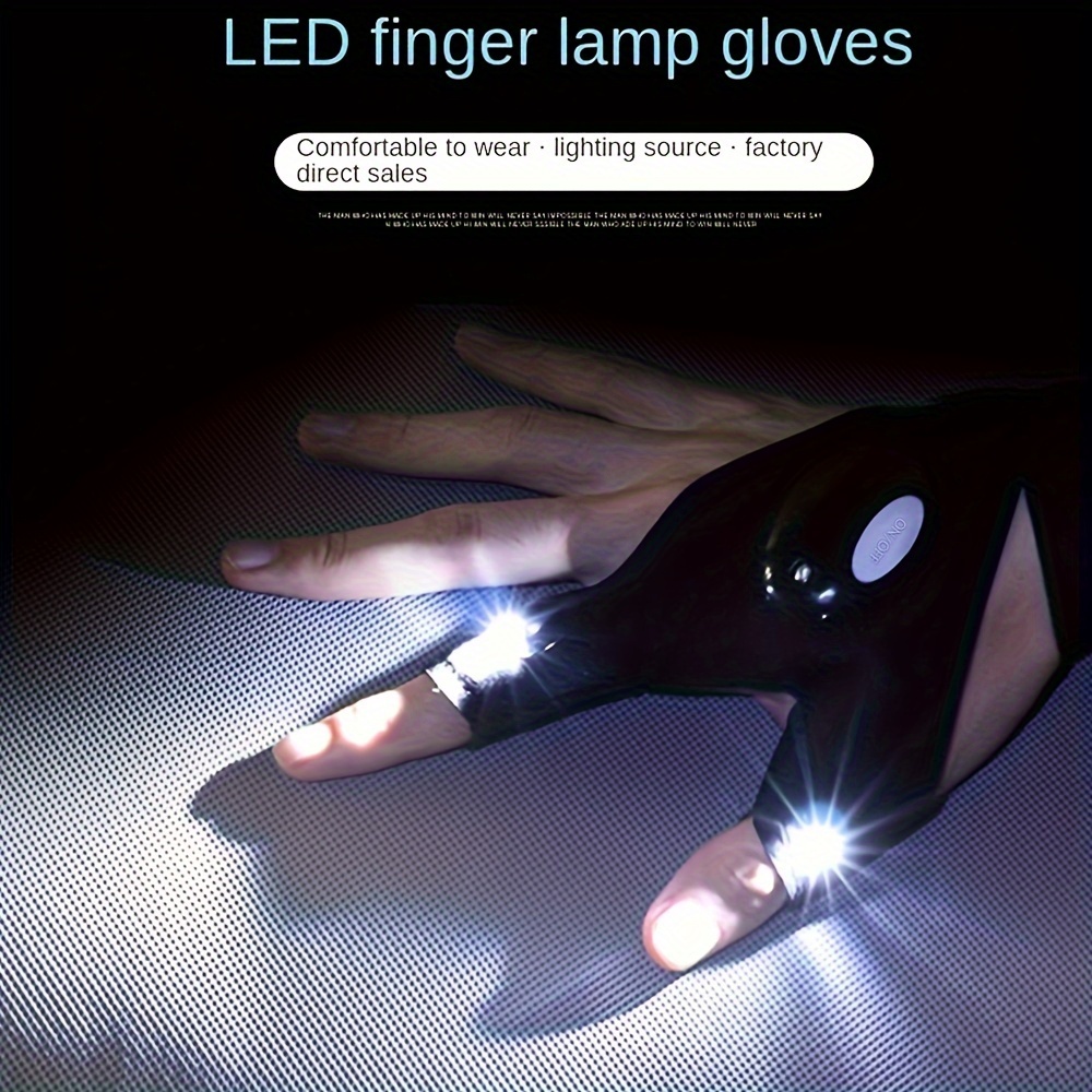 Led Flashlight Fishing Gloves Lighting Gloves Night Fishing - Temu