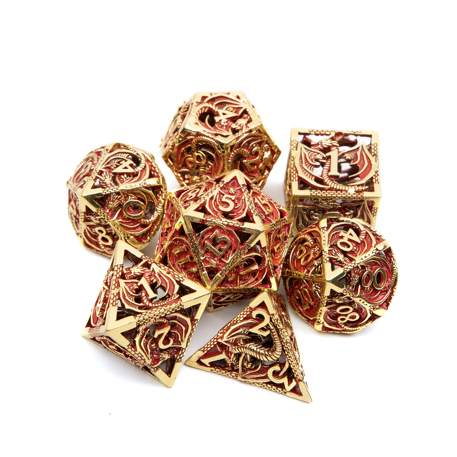 D d Role Playing Dice Set Dadi In Metallo 7pcs Set Dadi In - Temu Italy