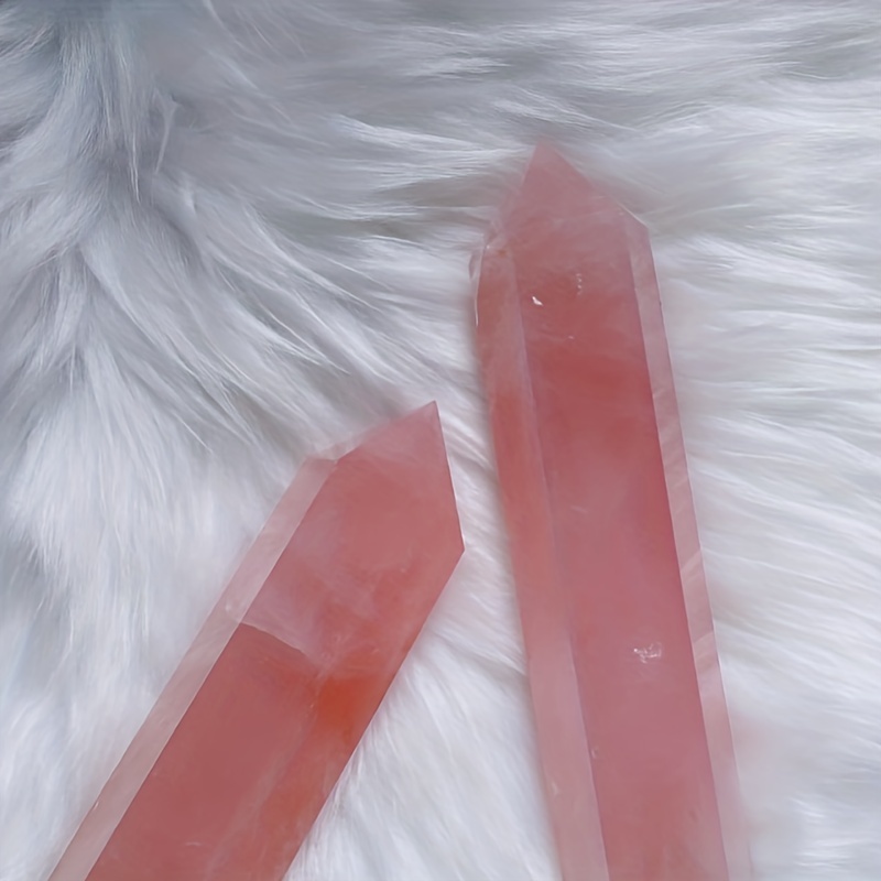 Rose Quartz Natural Healing Crystal Tower