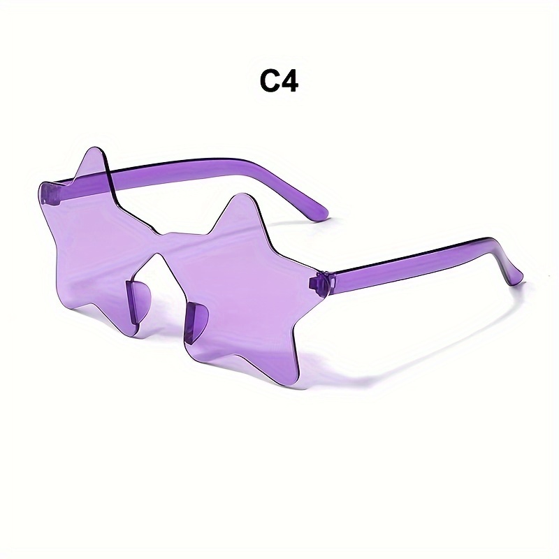 1 Peça Mulheres Decoração Estrelas Oculos Sem Aro Embrulho Desenho Y2K  Óculos Da Moda Para Vida Diária em 2024