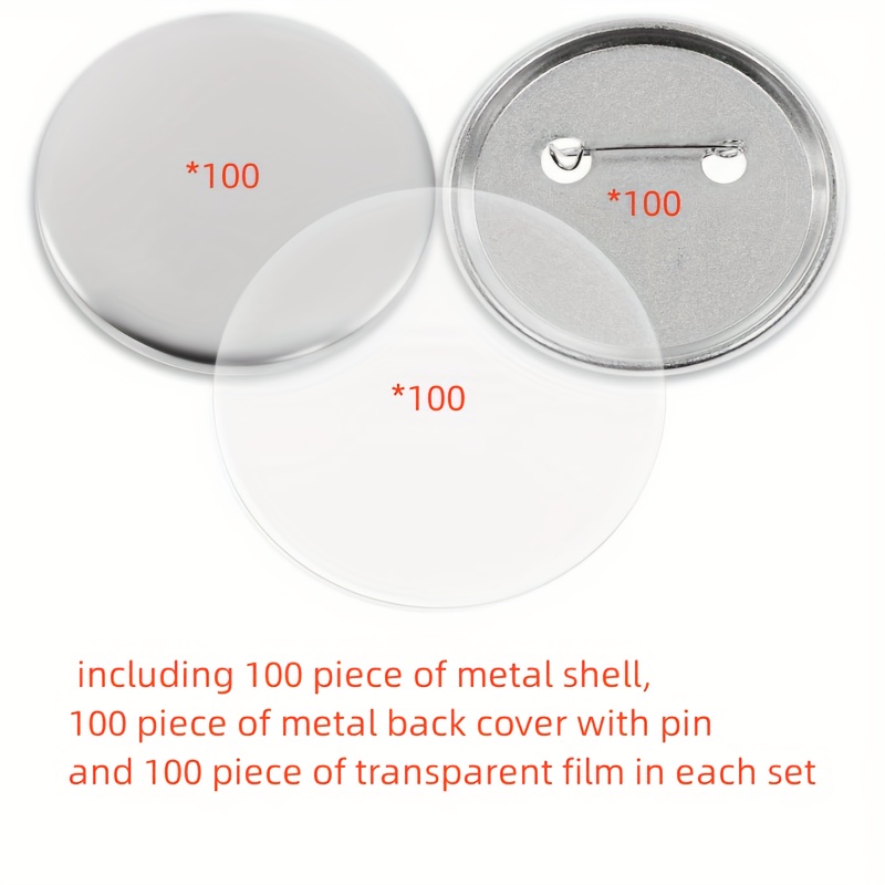 Blank Button Making Supplies Round Badge Button Parts Metal - Temu