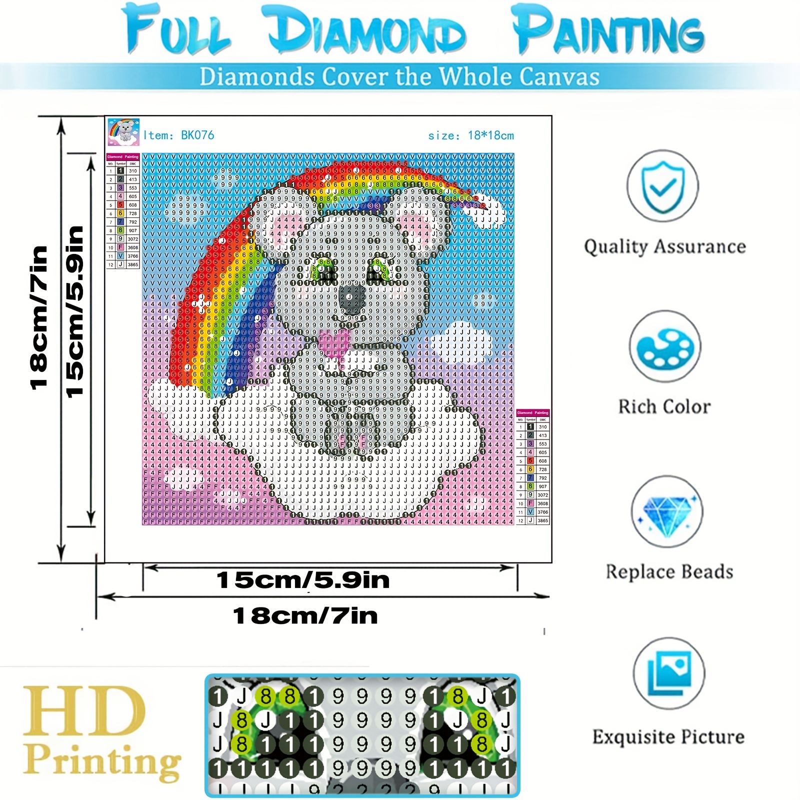 5d Artificial Diamond Painting Kits With Frame Cute Cartoon - Temu