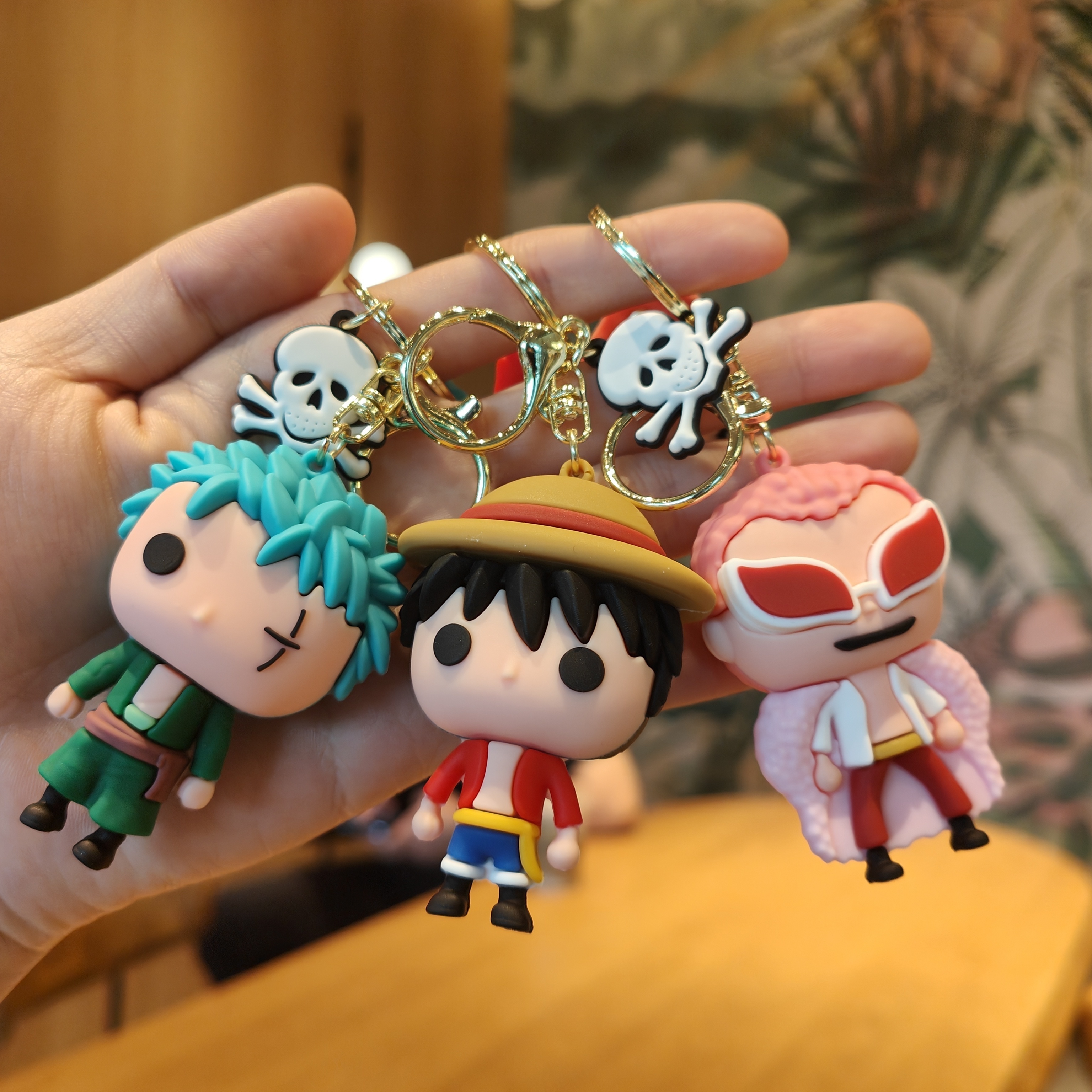 Porte-clés Anime ONE PIECE Luffy Hat, porte-clé, breloque de